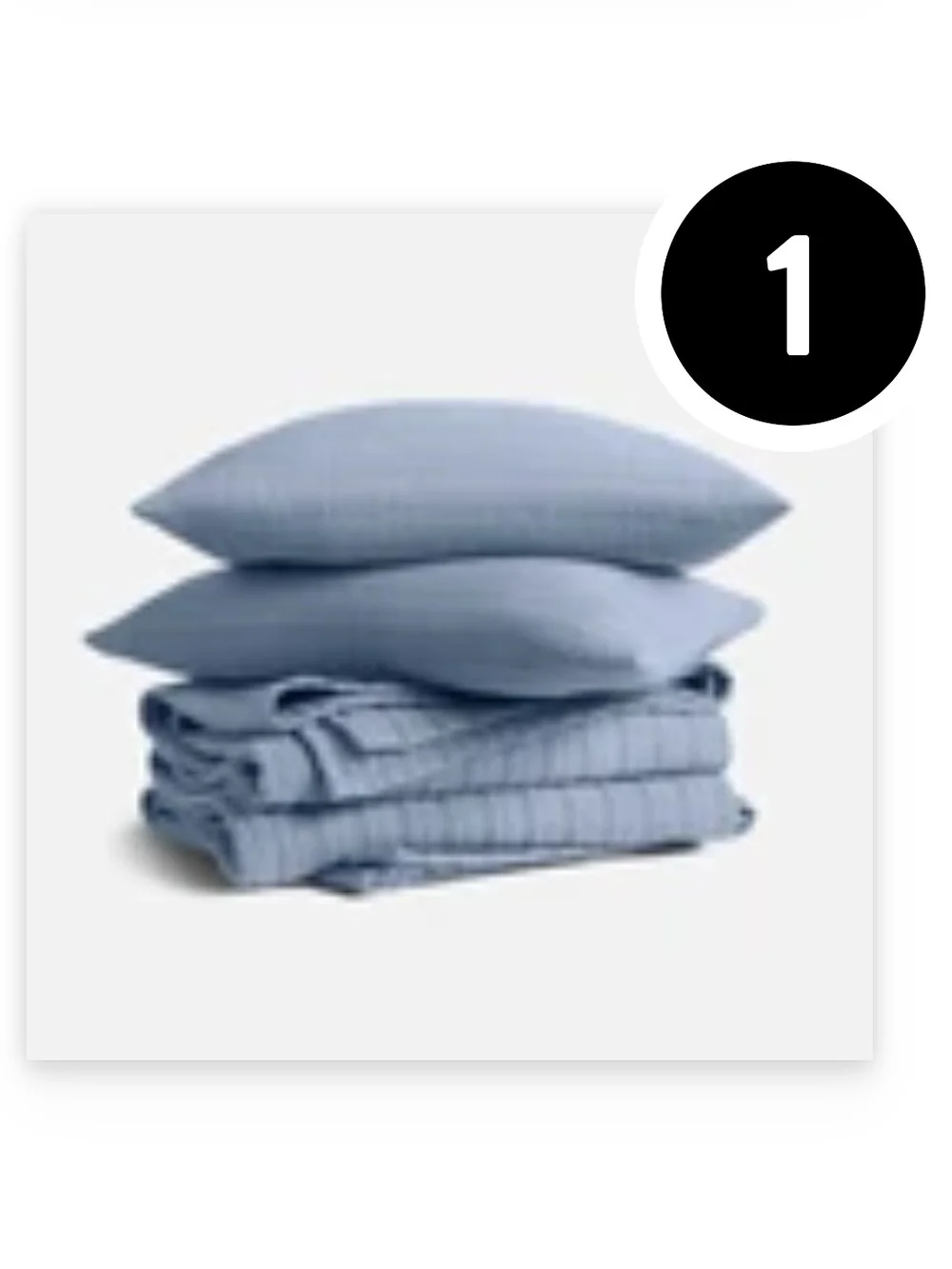 Brooklinen Blue Marina Organic Cotton Quilt Set